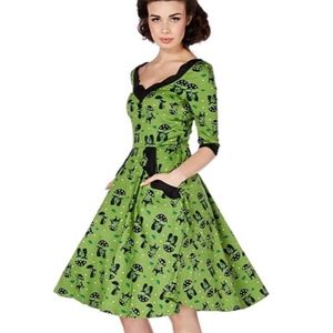 Voodoo Vixen black cat dress